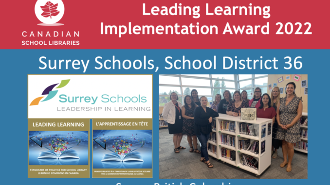 Leading Learning Implementation Award 2022