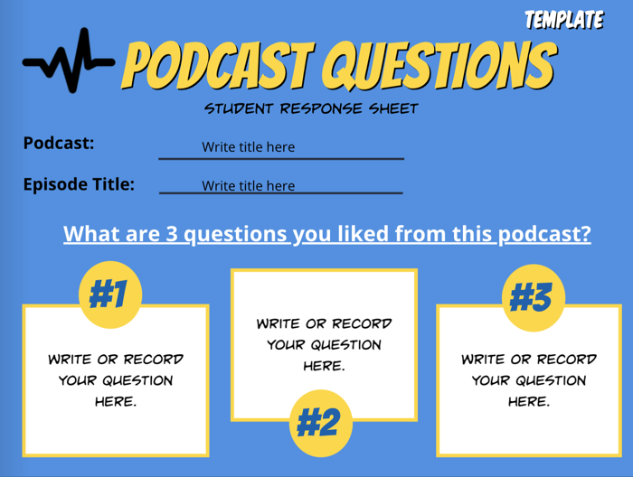 Podcast questions template