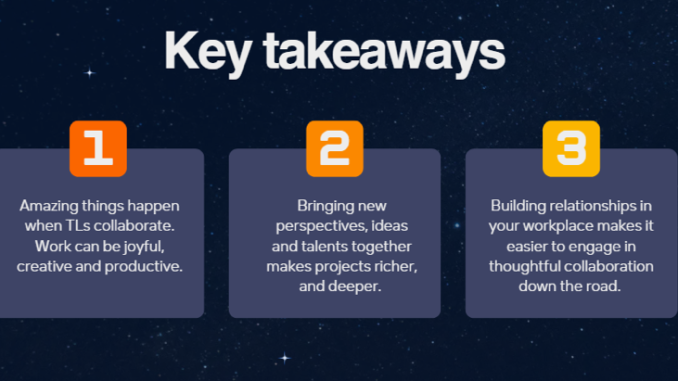 Collaboration Key takeaways