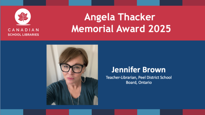 Angela Thacker Award recipient Jennifer Brown