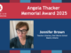 Angela Thacker Award recipient Jennifer Brown